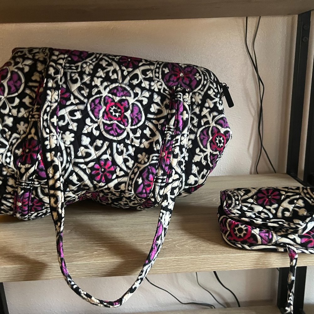 Vera Bradly Duffel with matching Jewelry Case